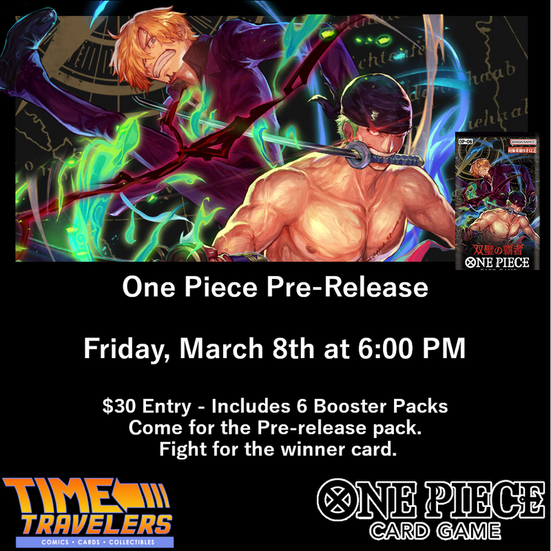 One Piece TCG: Wings of the Captain Pre-Release Entry (FRI, 3/8)