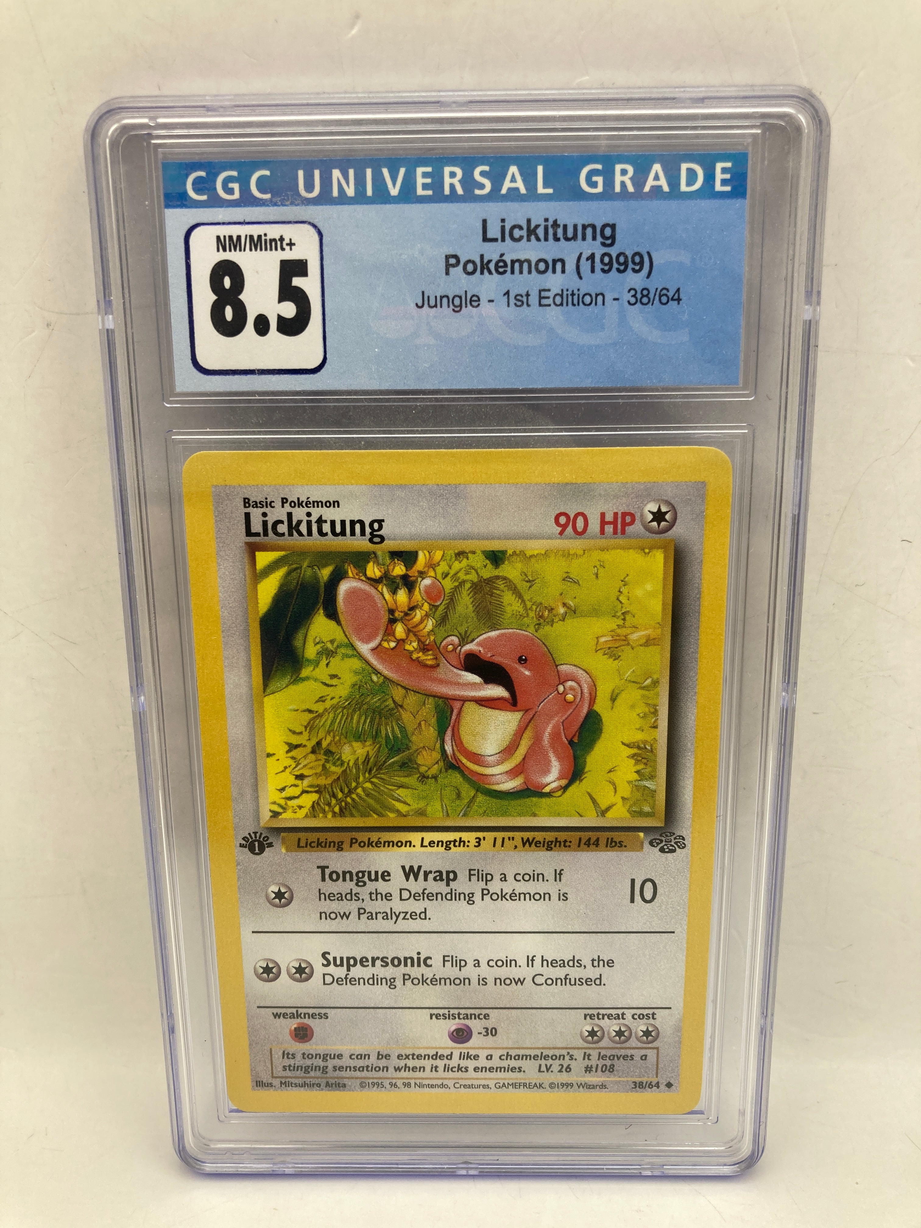 Pokemon 1999 Lickitung Jungle 1st Edition #38/64 CGC 8.5  Time Travelers  Online