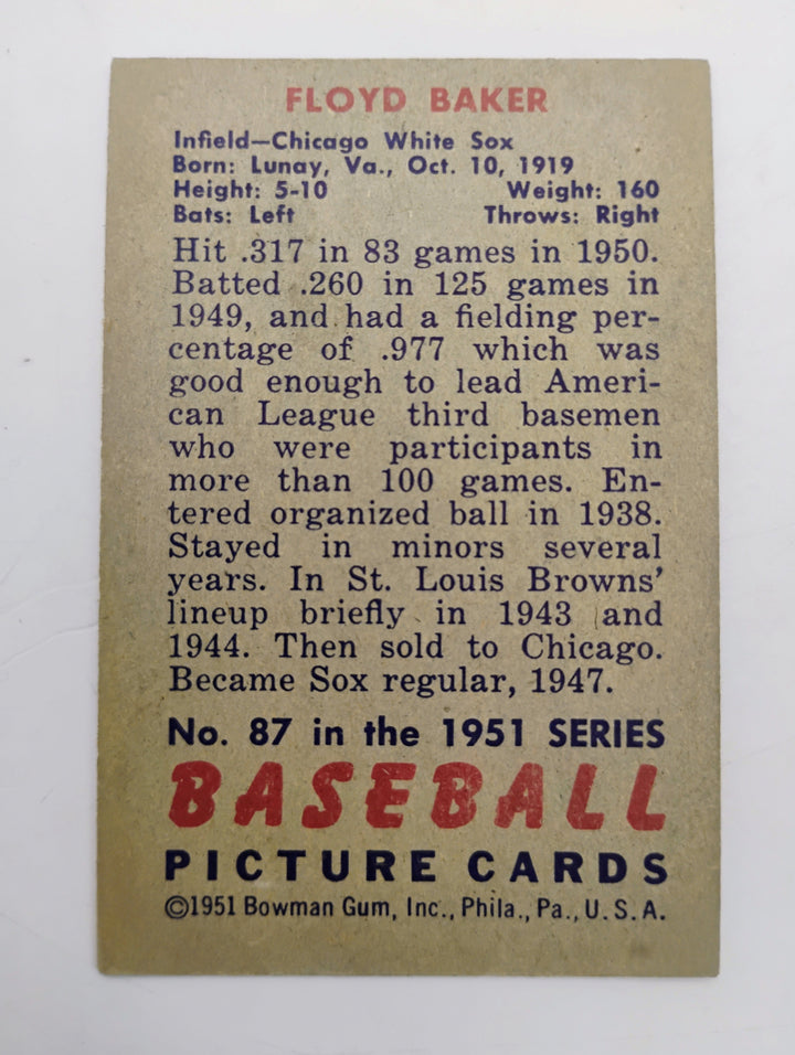 1951 Bowman Floyd Baker