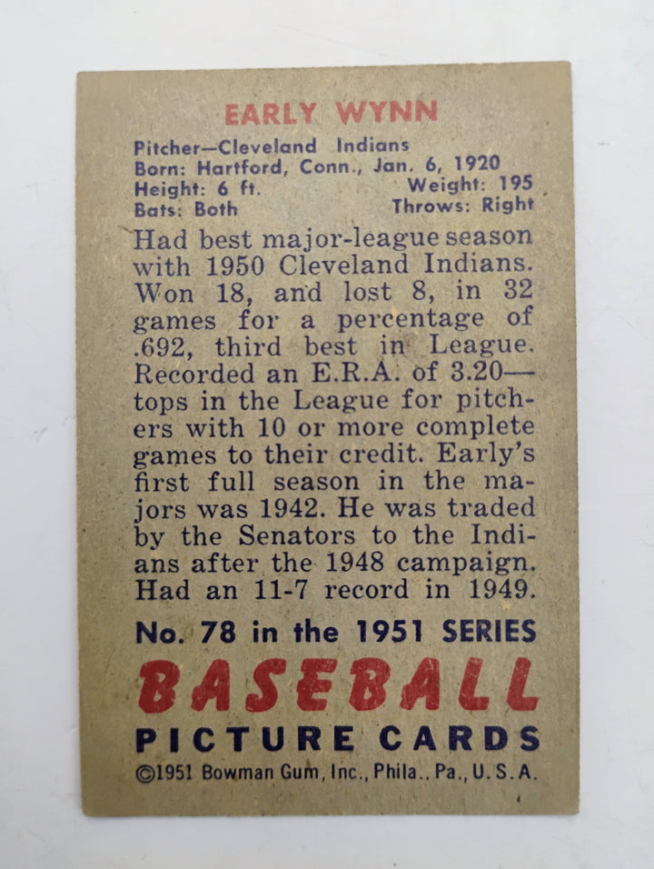 1951 Bowman Early Wynn