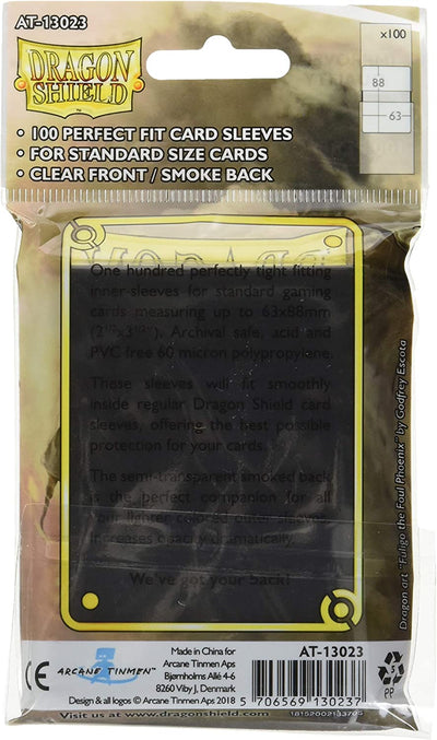 Dragon Shield Card Sleeves - Perfect Fit Smoke