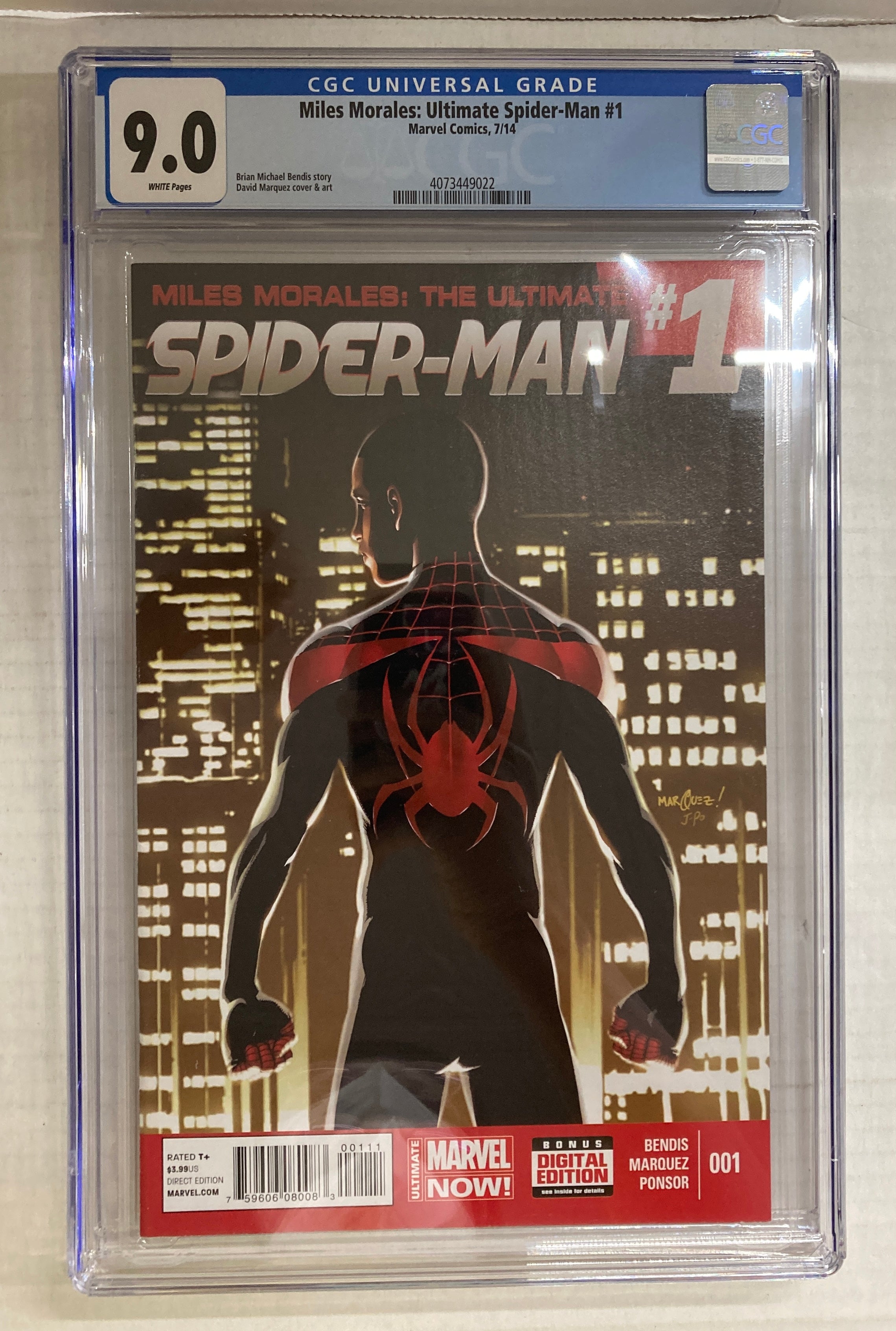 Miles Morales The Ultimate Spider-Man #1 - CGC 9.0 WP 4073449020