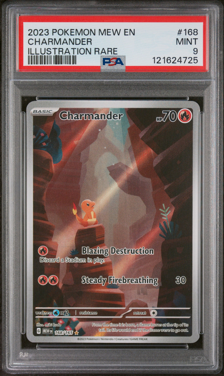 Pokemon 2023 MEW 151 Charmander 168/165 IR PSA 9