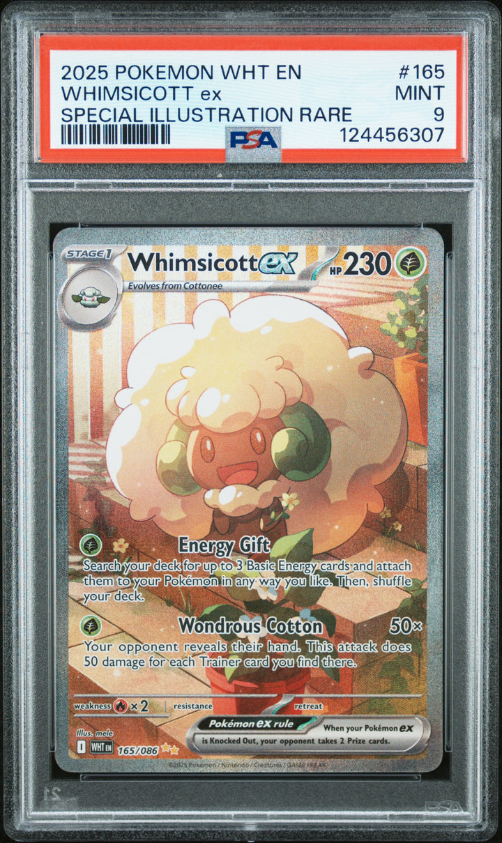 Pokemon 2025 SV White Flare WHT Whimsicott ex 165/086 SIR PSA 9