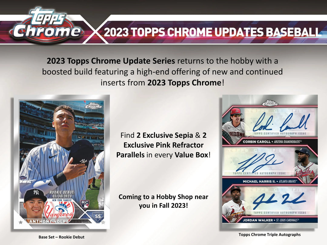 2023 Topps Chrome Update Series Baseball Blaster (Value) Box