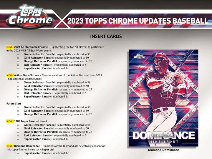 2023 Topps Chrome Update Series Baseball Blaster (Value) Box