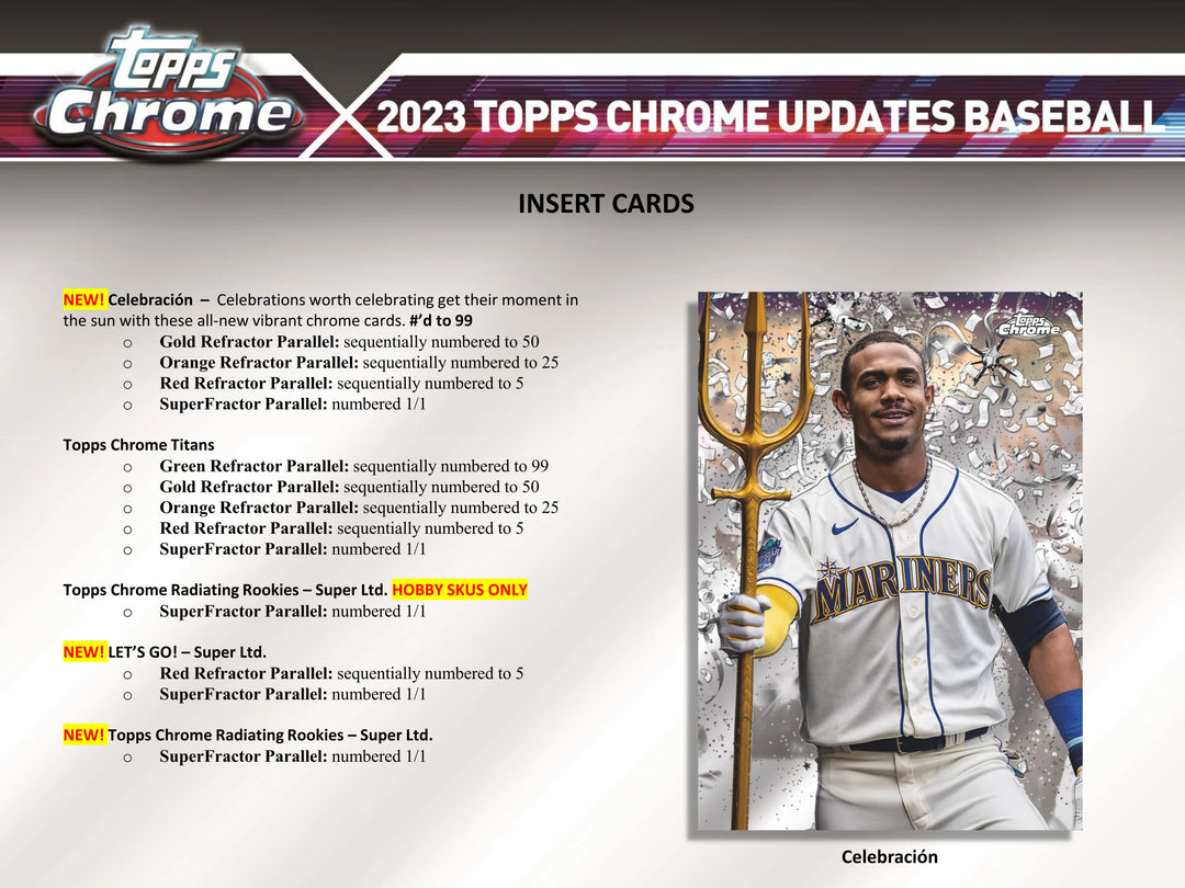 2023 Topps Chrome Update Series Baseball Blaster (Value) Box