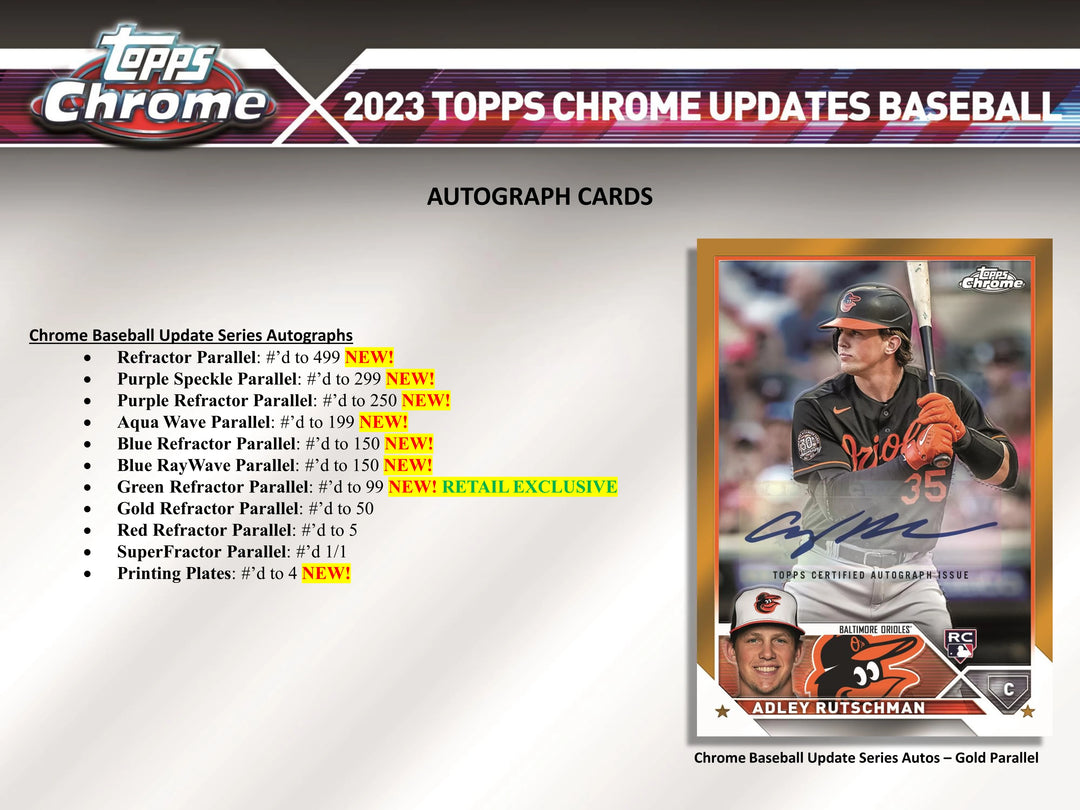 2023 Topps Chrome Update Series Baseball Blaster (Value) Box