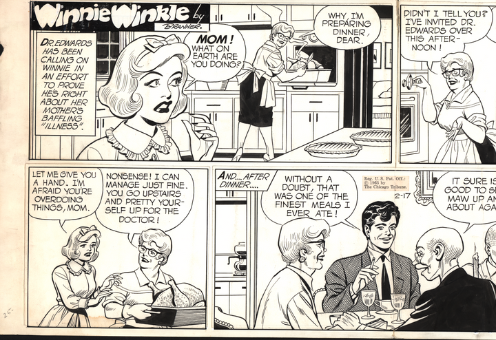 Winnie Winkle Daily Strip by Martin Branner (2/17/1963)