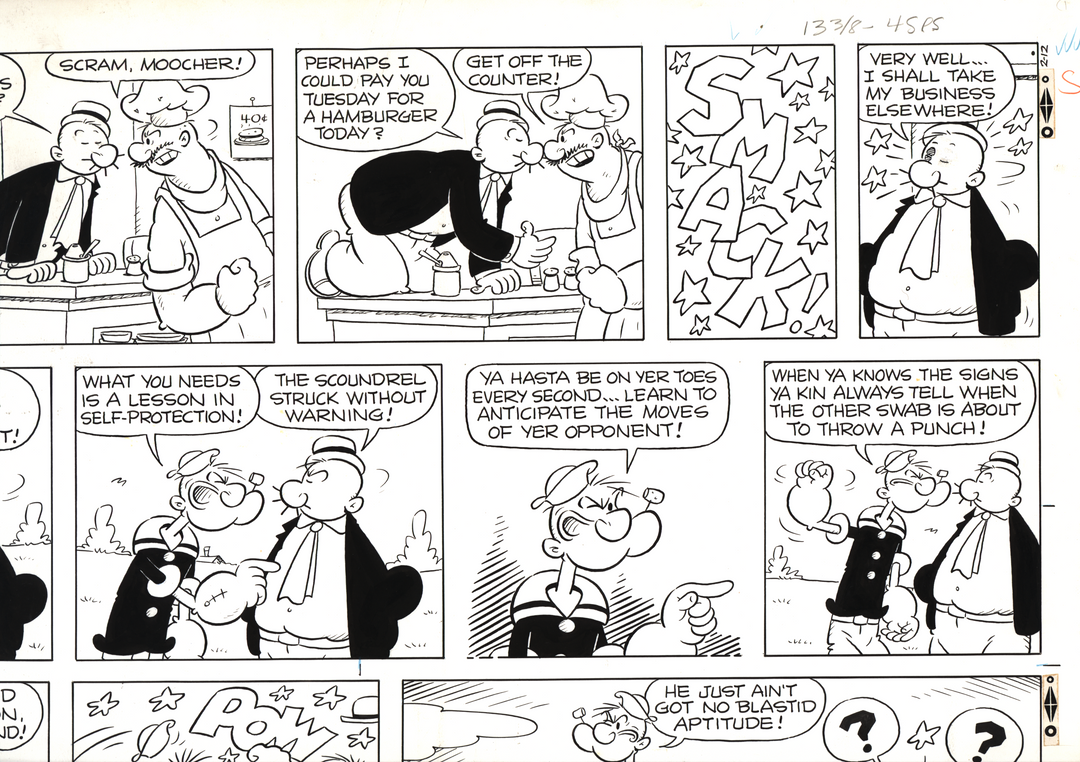 Popeye by Bud Sagendorf Sunday Strip (2/12/1967)