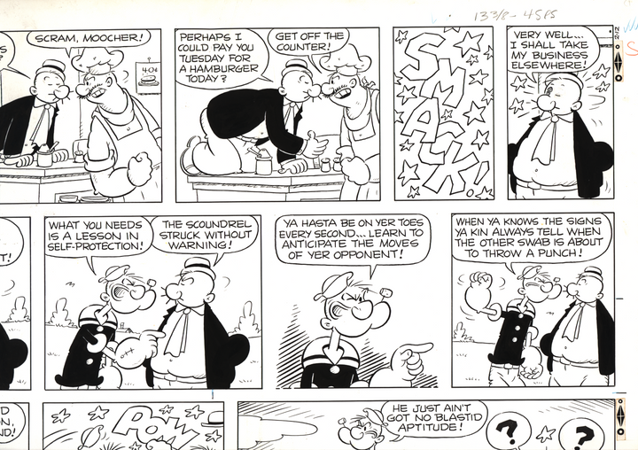 Popeye by Bud Sagendorf Sunday Strip (2/12/1967)