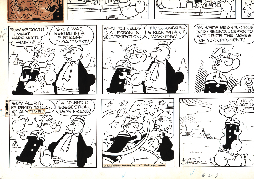 Popeye by Bud Sagendorf Sunday Strip (2/12/1967)