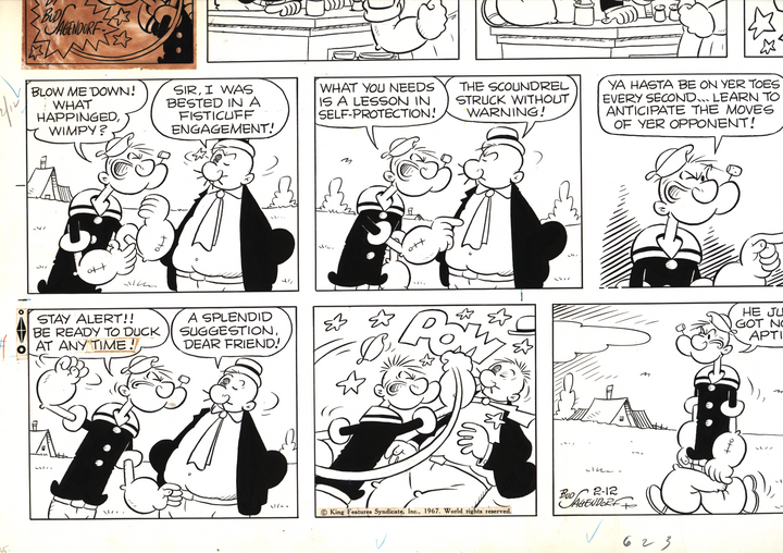 Popeye by Bud Sagendorf Sunday Strip (2/12/1967)