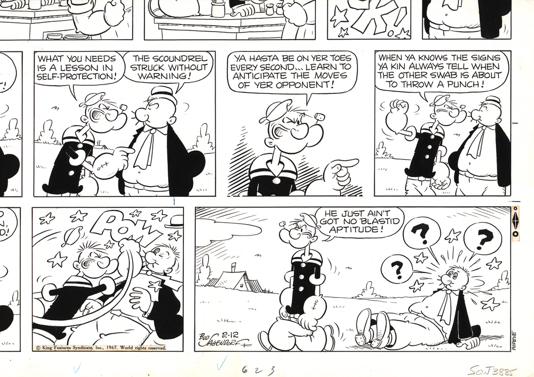 Popeye by Bud Sagendorf Sunday Strip (2/12/1967)