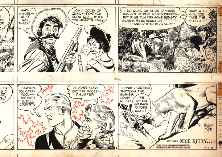 Casey Ruggles by Warren Tufts Sunday Strip (11/12/1950)