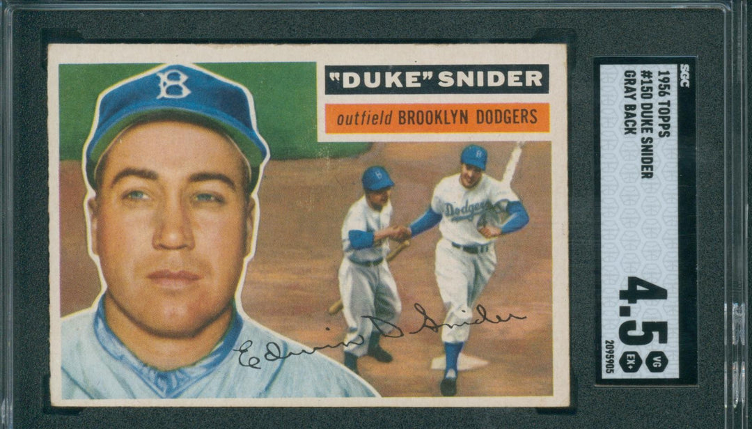 1956 Topps Baseball Duke Snider #150 SGC 4.5
