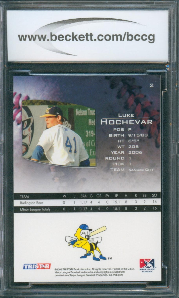 2006 Tristar Baseball Prospect Plus Luke Hochevar PD #2 BCCG 10