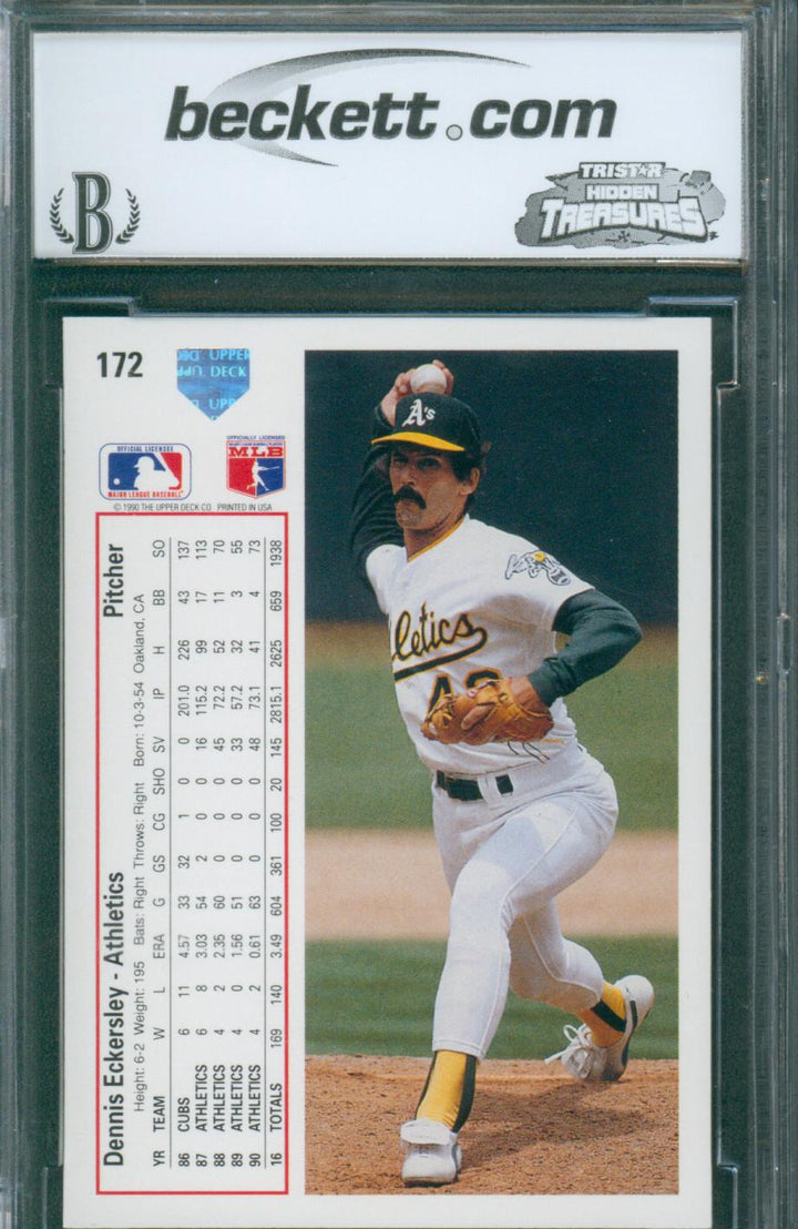 1991 Upper Deck Baseball Dennis Eckersley #172 BCCG 10