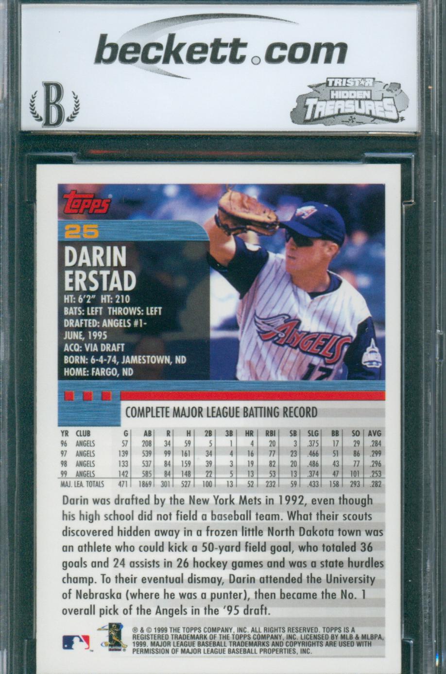 2000 Topps Baseball Darin Erstad #25 BCCG 10