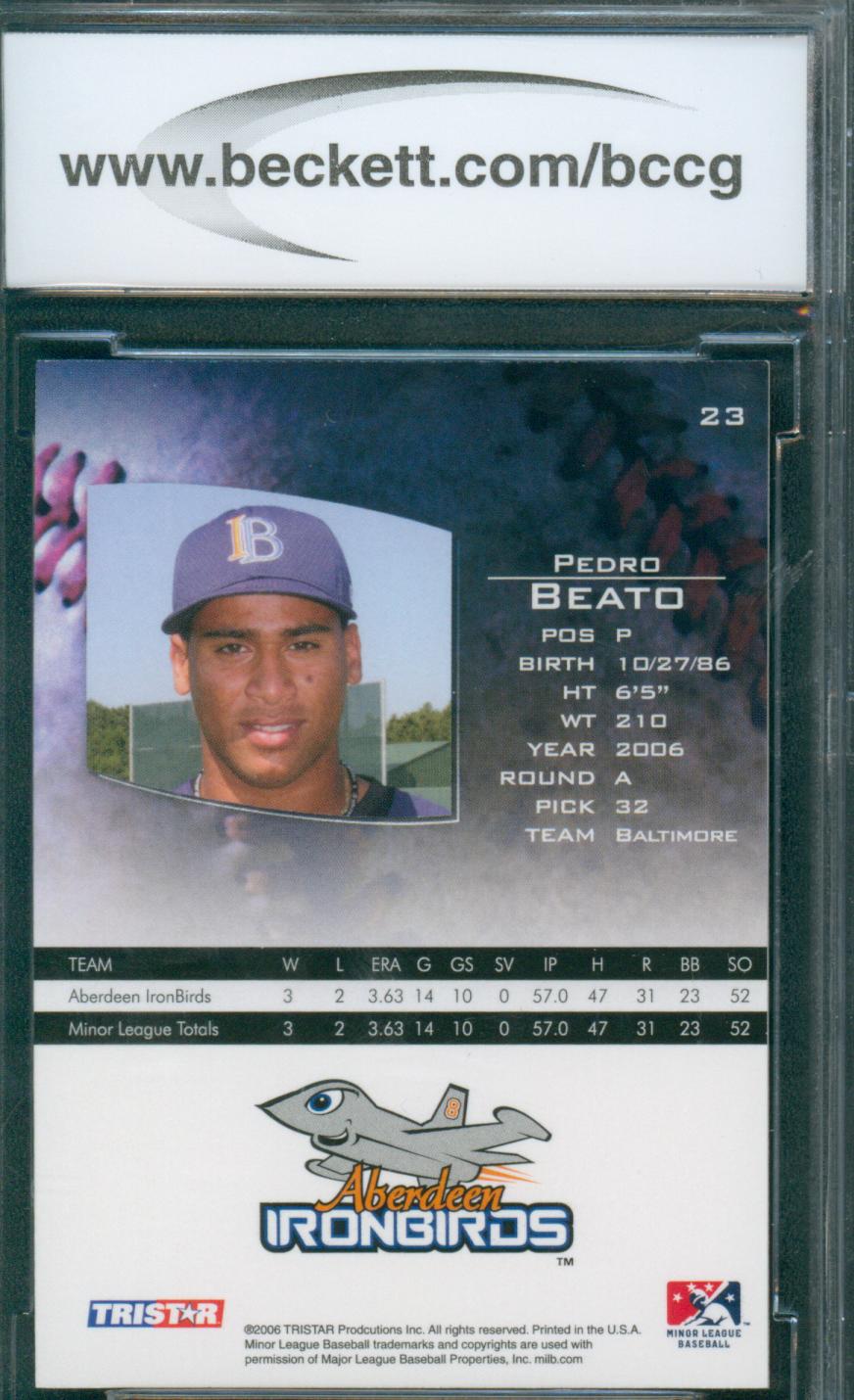 2006 Tristar Baseball Prospects Plus Pedro Beato PD #23 BCCG 10