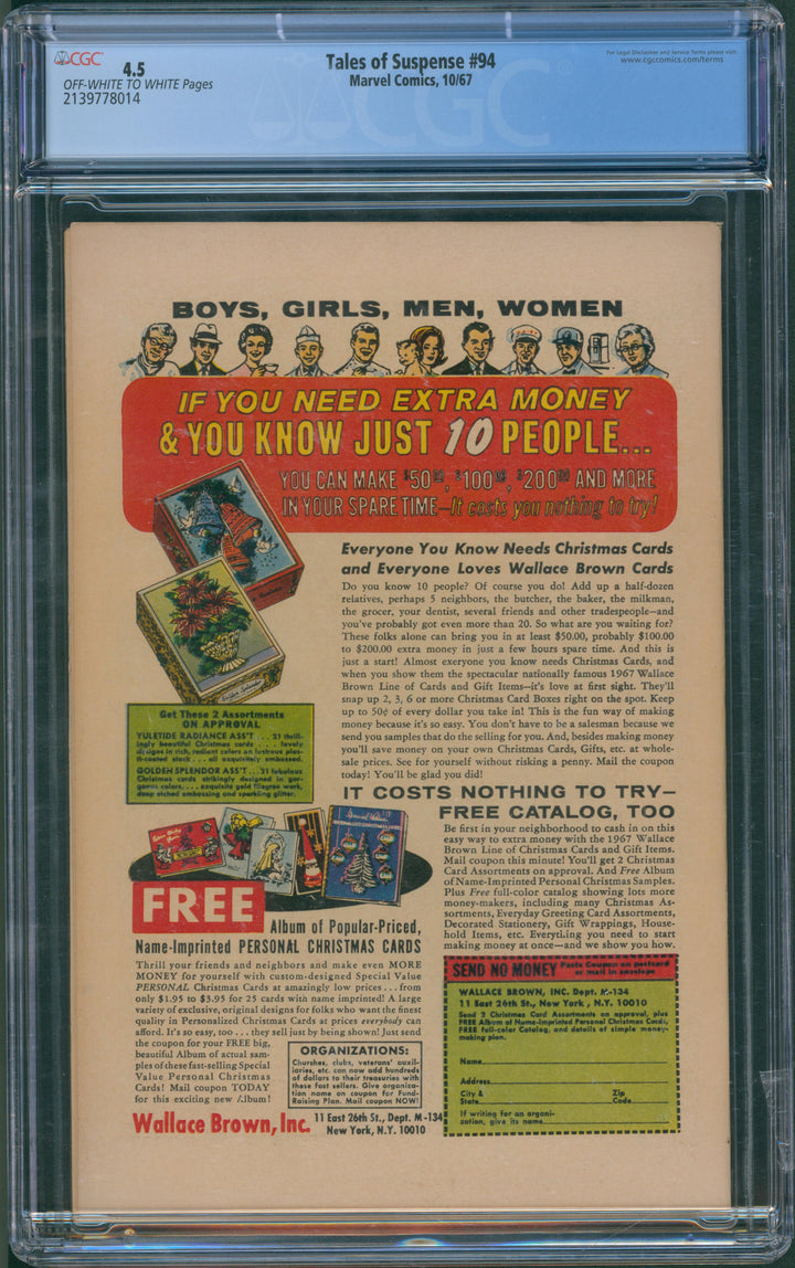 Tales of Suspense #94 4.5 CGC