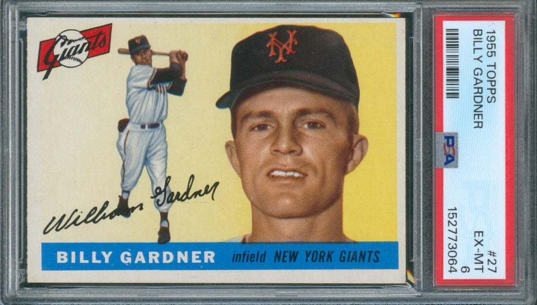 1955 Topps Baseball Billy Gardner #27 PSA 6 EX-MT