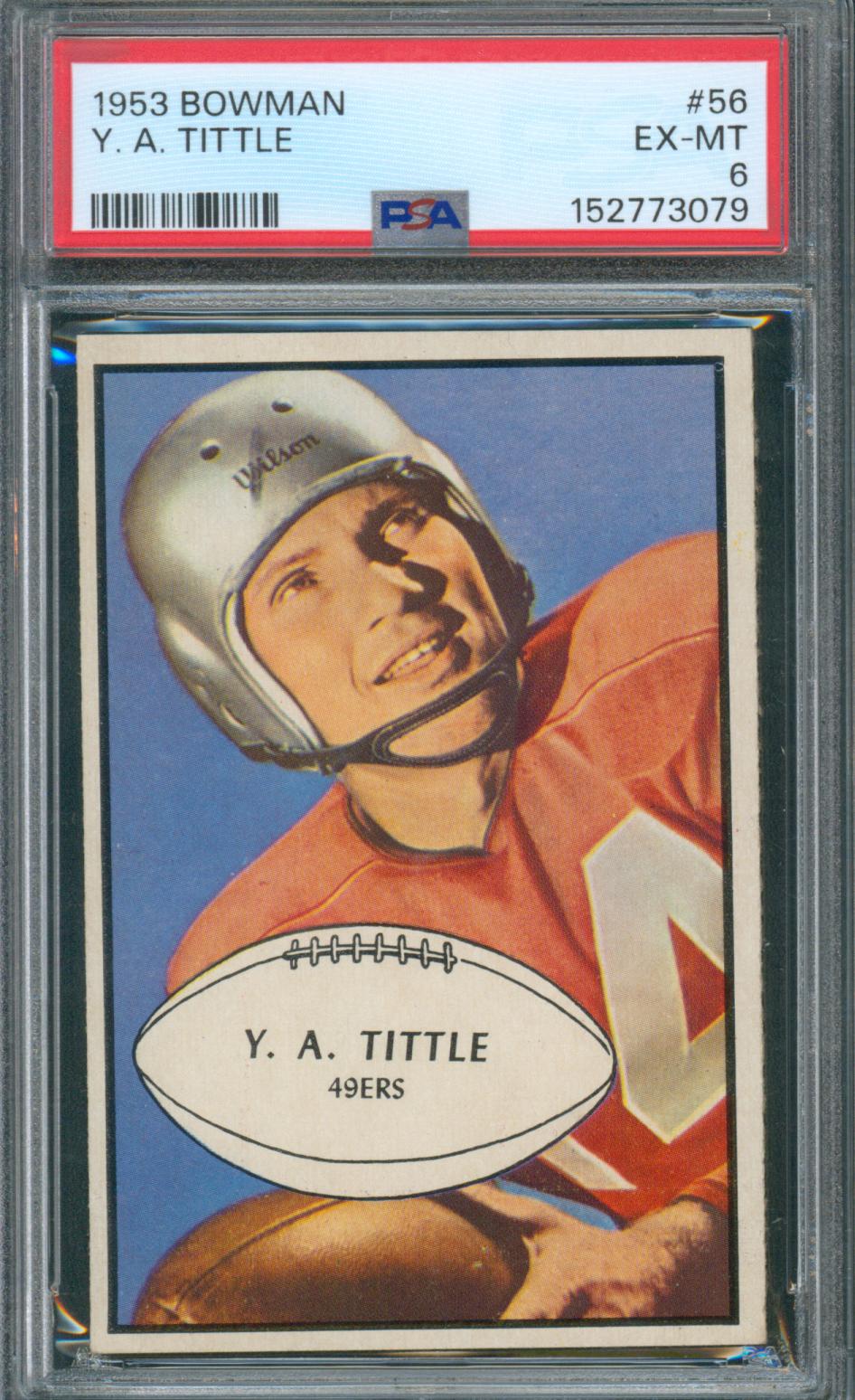 1953 Bowman Y. A. Tittle #56 PSA 9 EX-MT