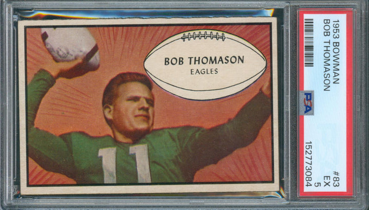 1953 Bowman Football Bob Thomason  #83 PSA 5 EX