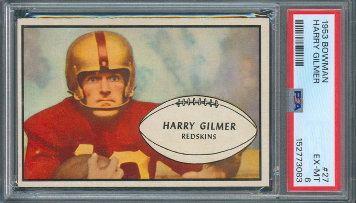 1953 Bowman Football Harry Gilmer #27 PSA 6 EX-MT