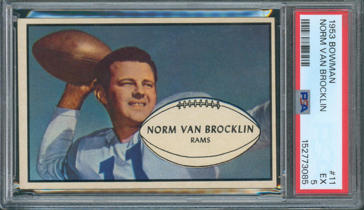 1953 Bowman Football Norm Van Brocklin #11 PSA 5 EX