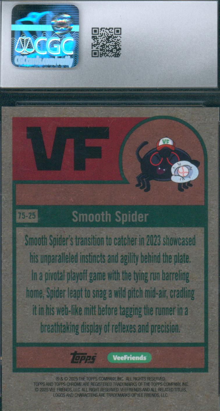 2025 Topps Chrome VeeFriends Smooth Spider #75-25 CGC GM 10 Topps-1975