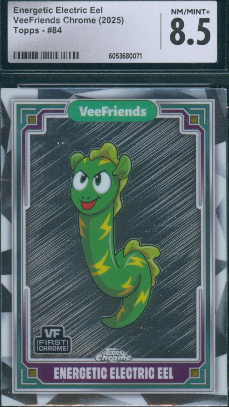 2025 Topps Chrome VeeFriends Energetic Electric Eel #84 CGC NM-Mint  8.5