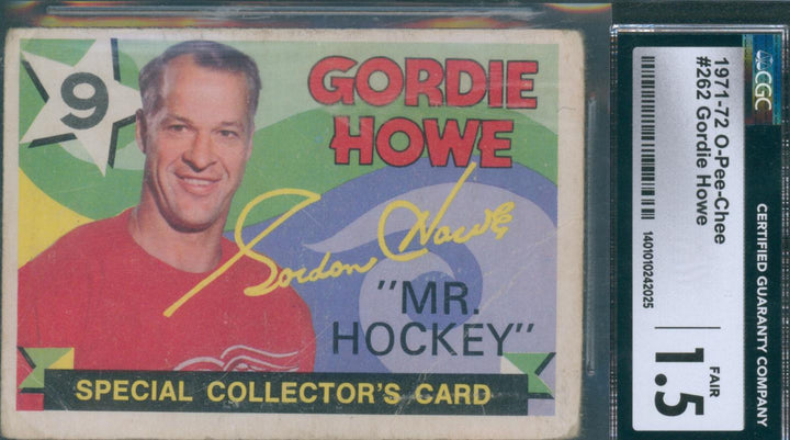 1971-72 O-Pee-Chee Hockey Gordie Howe #262 CGC 1.5 Fair