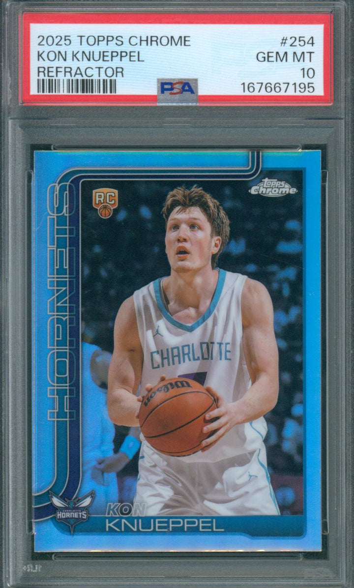 2025 Topps Chrome Basketball  Kon Knueppel RC #254 Refractor PSA 10 GEM Mint