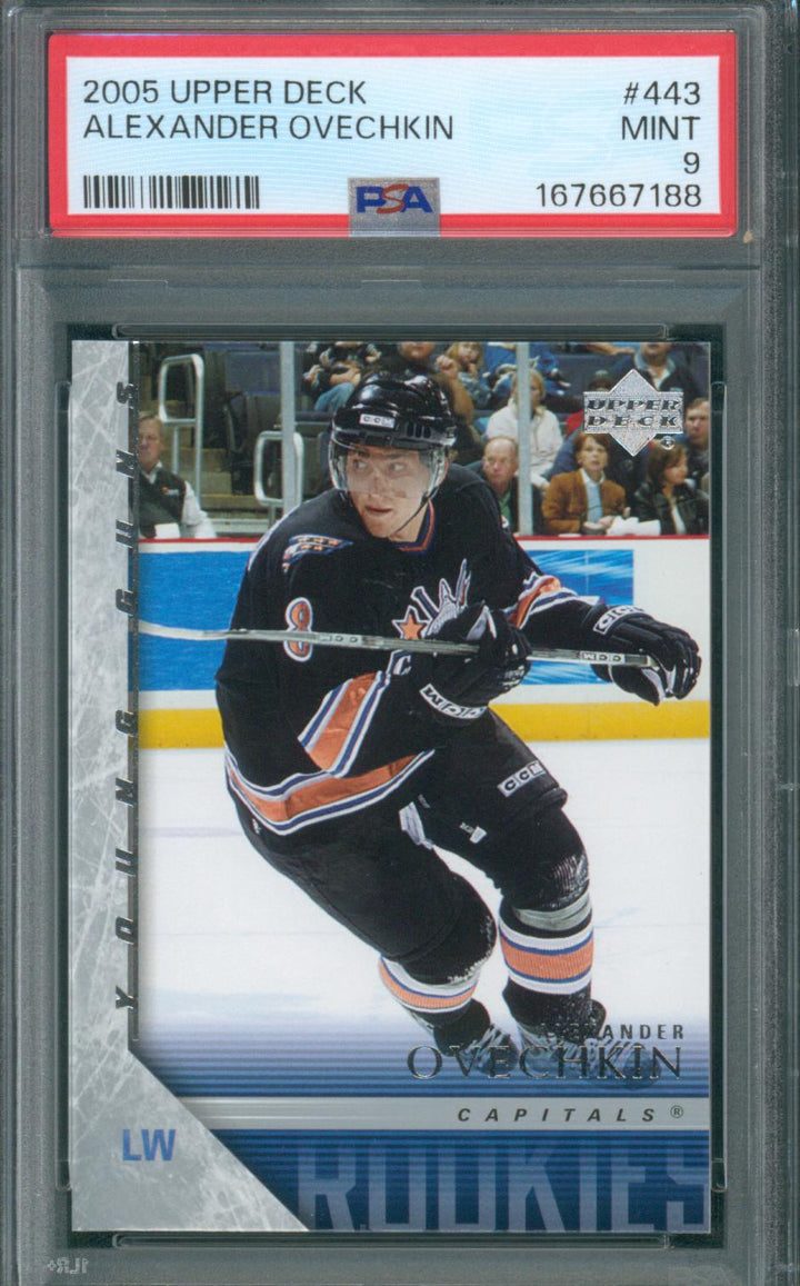 2005 Upper Deck Hockey Alexander Ovechkin RC #443 PSA 9 Mint