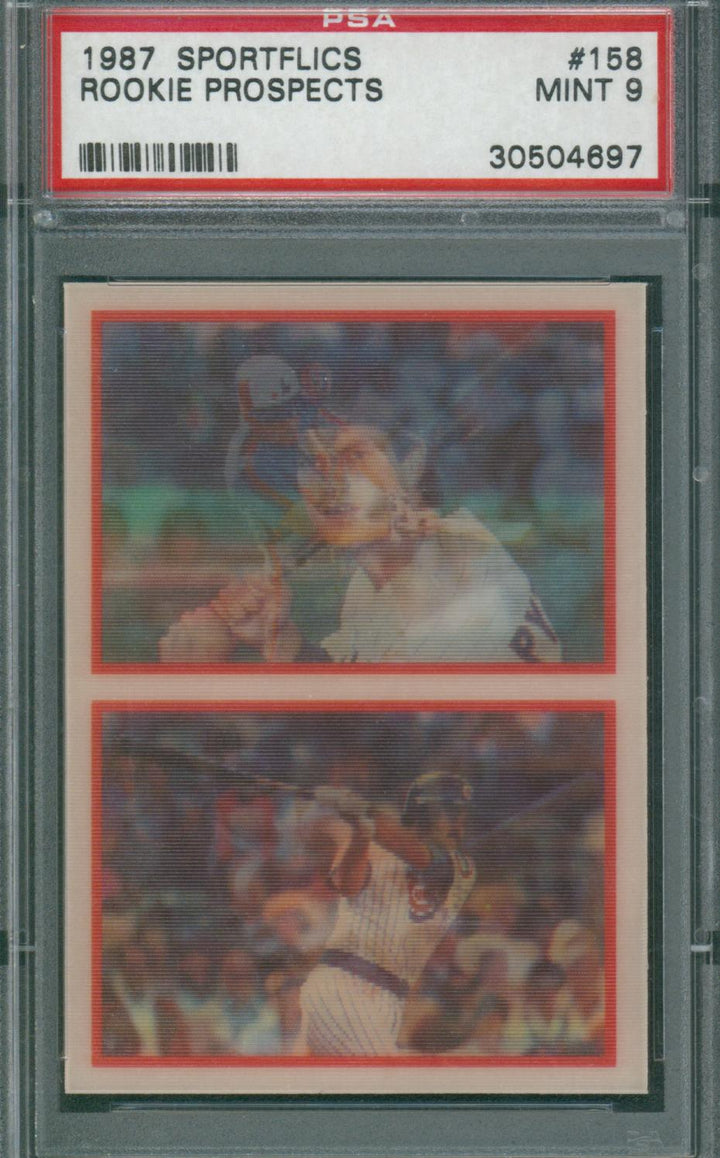 1987 Sportflics Rookie Prospects Rafael Palmeiro #158 PSA 9 Mint