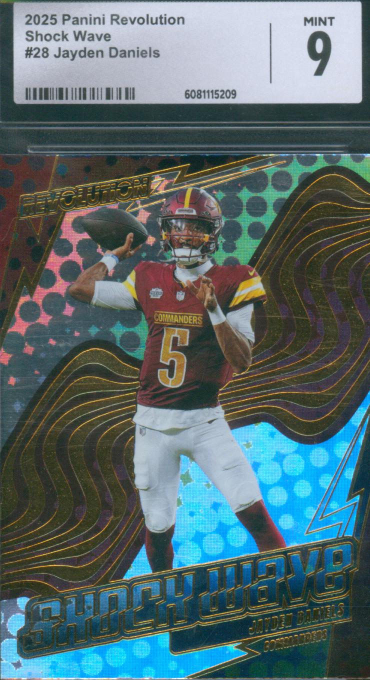 2025 Panini Revolution Jayden Daniels #28 Shock Wave CGC 9 Mint