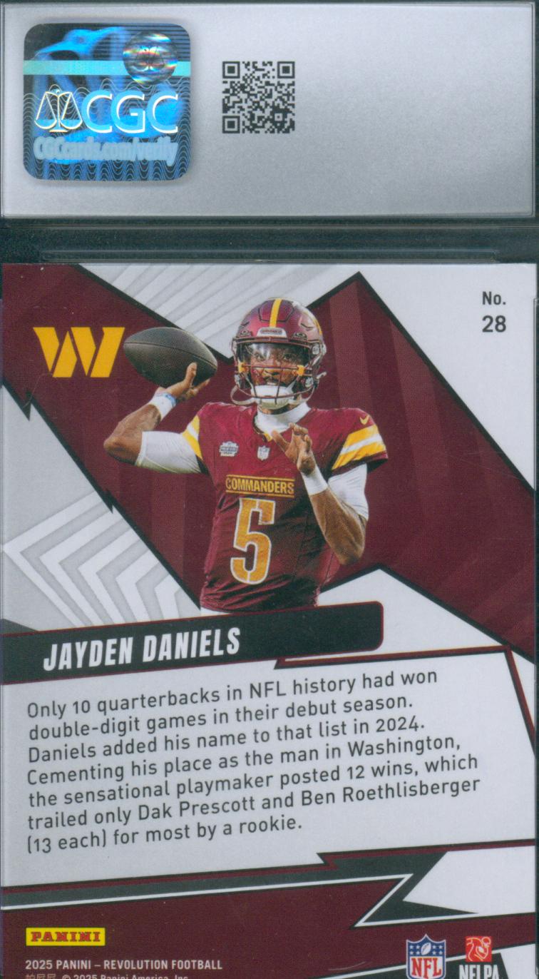 2025 Panini Revolution Jayden Daniels #28 Shock Wave CGC 9 Mint
