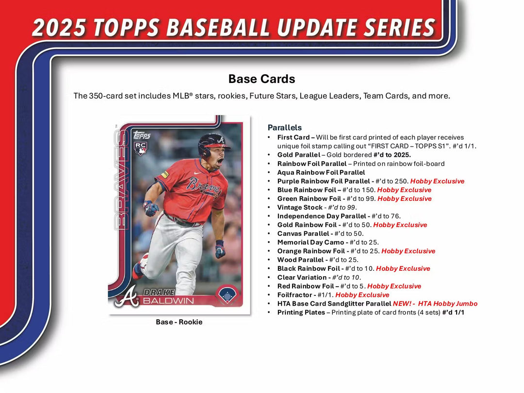 2025 Topps Update Series Baseball Hobby Box