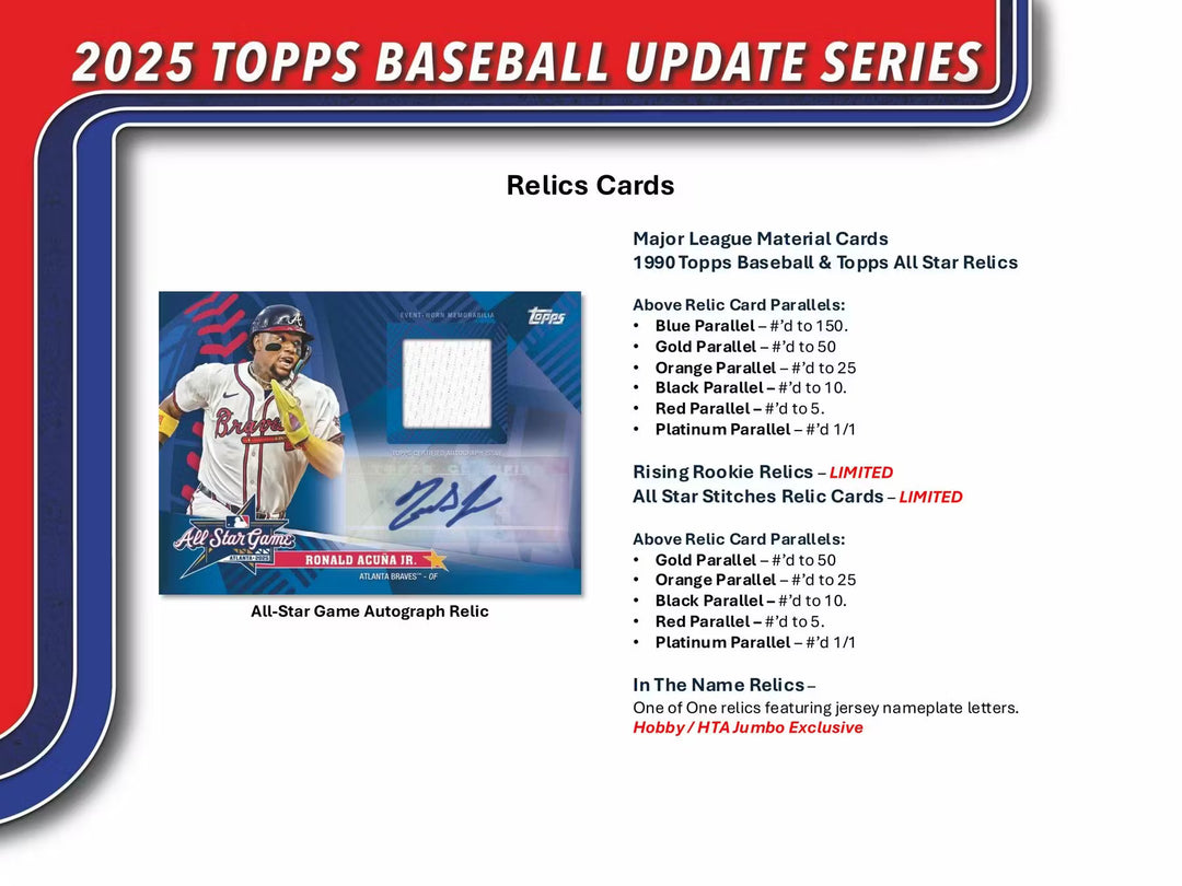 2025 Topps Update Series Baseball Hobby Box