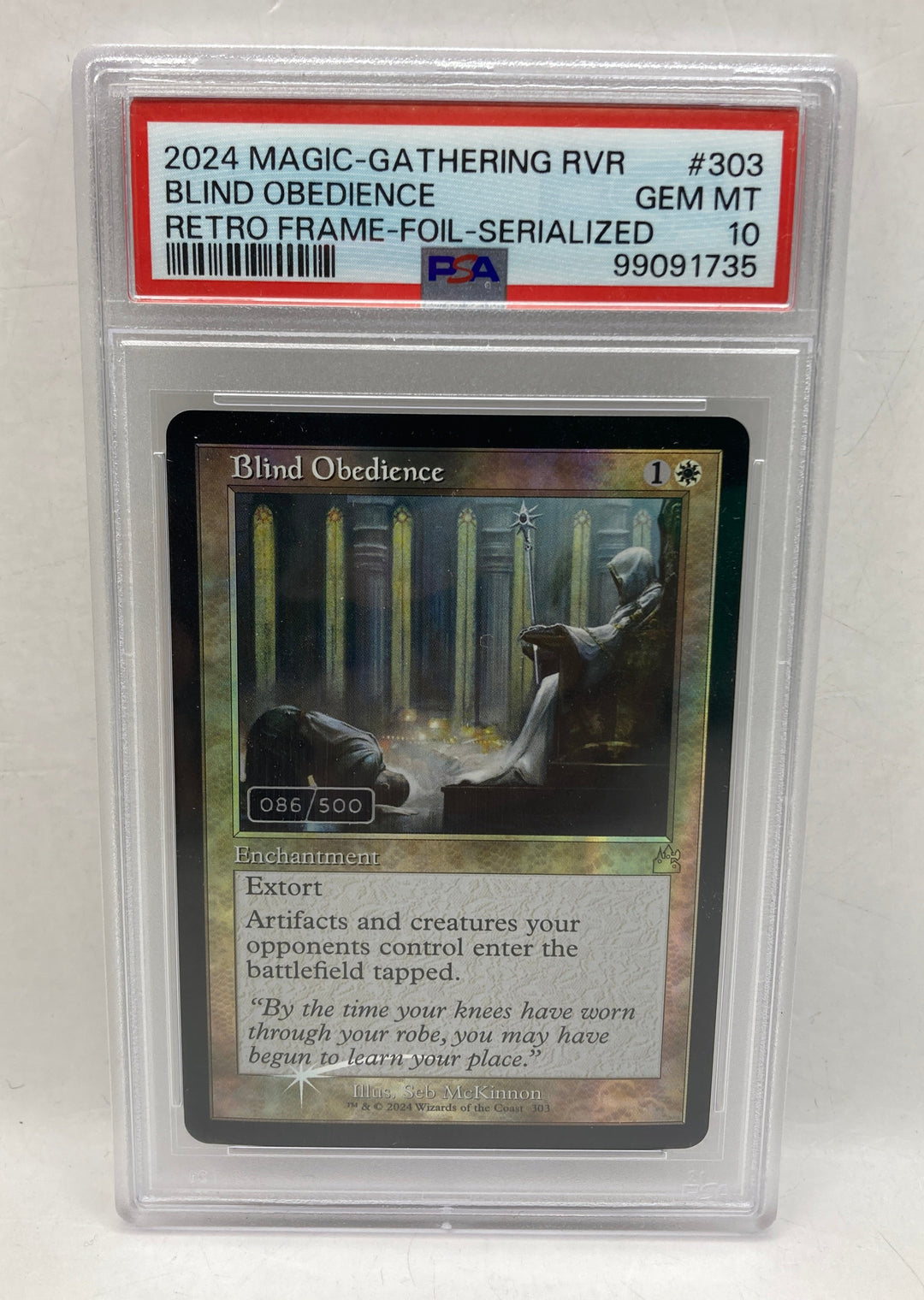 Blind Obedience Retro Frame Foil Serialized PSA 10 GEM MT