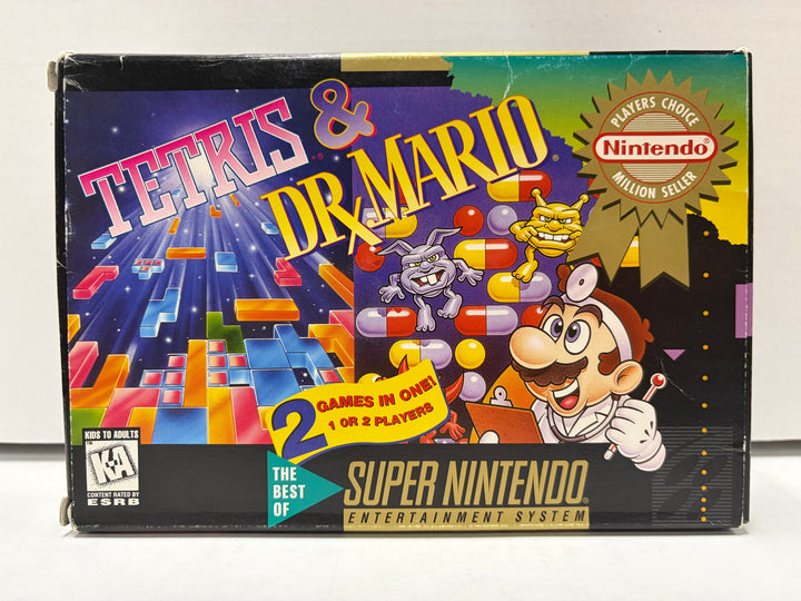 Super Nintendo: Tetris & Dr. Mario Player's Choice (Boxed)