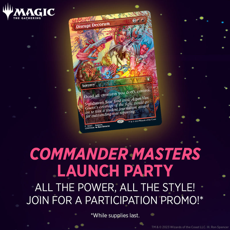 MTG Commander Masters Launch Party Entry