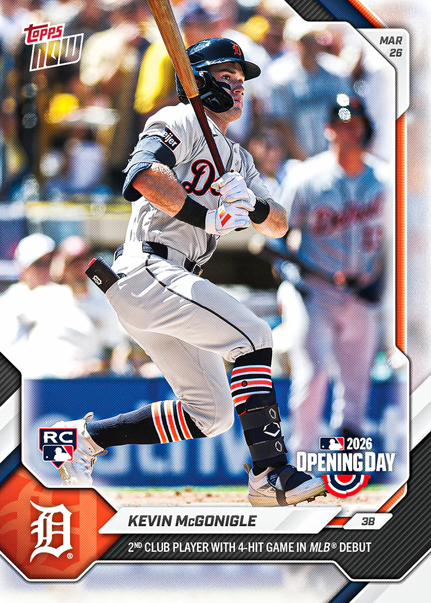 2026 Topps Now Baseball Kevin McGonigle #7 RC 4-Hit Debut