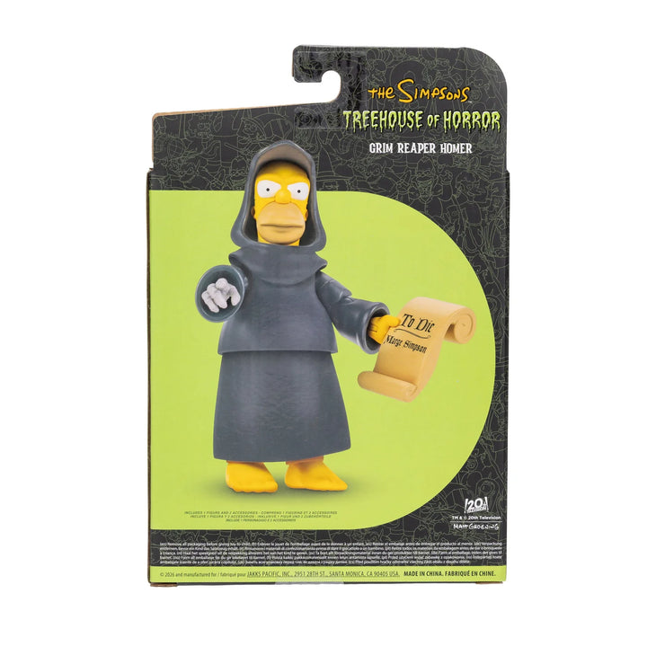 The Simpsons Tree House Of Horror Grim Reaper Homer 5in Deluxe Figure