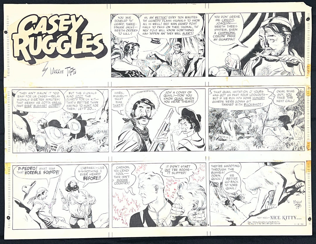 Casey Ruggles by Warren Tufts Sunday Strip (11/12/1950)