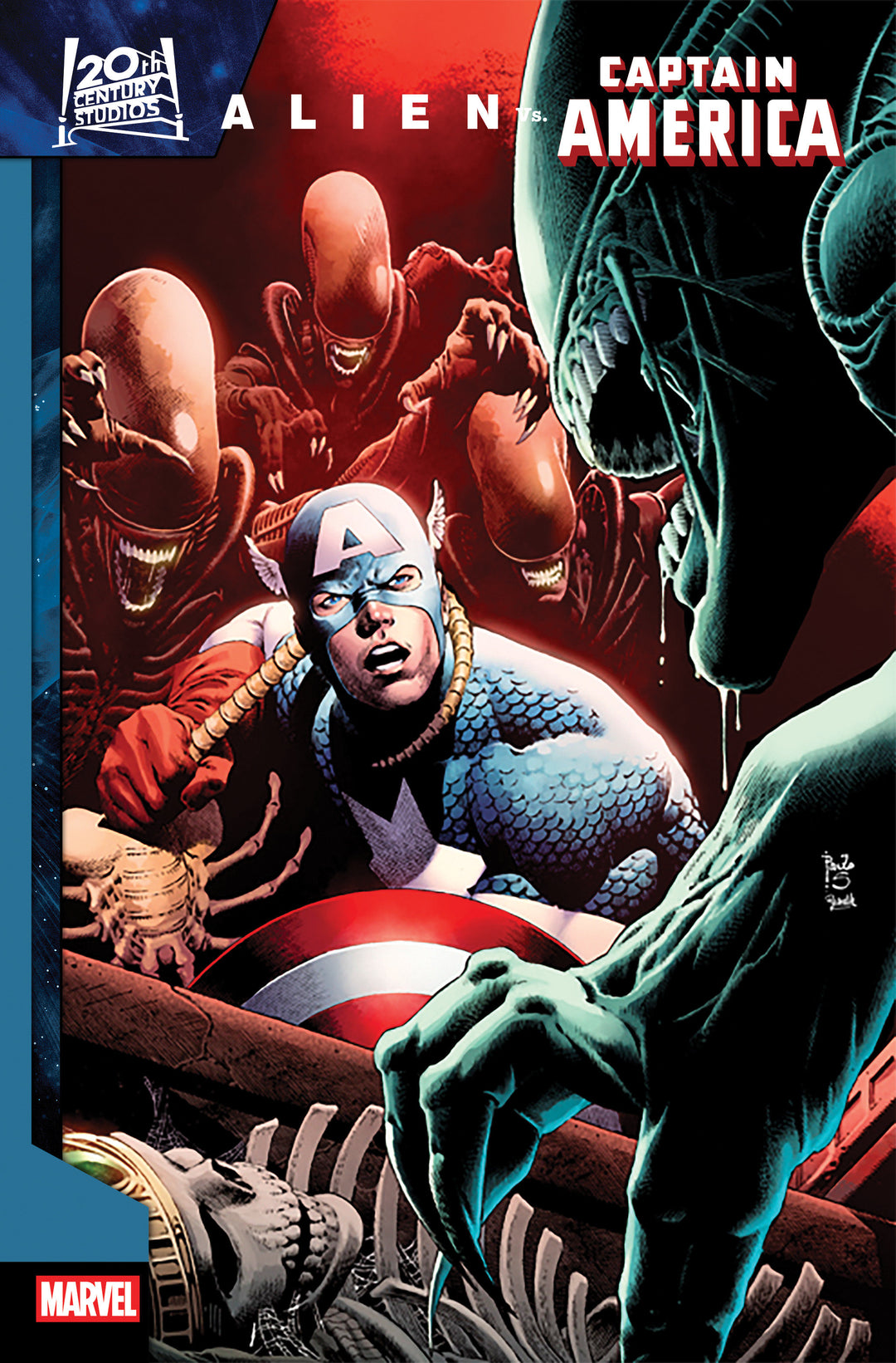 Alien vs Captain America #1 Paulo Siqueira Variant