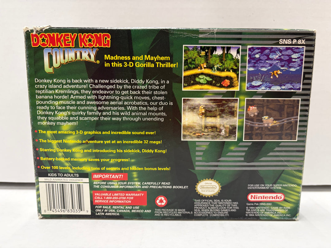 Super Nintendo: Donkey Kong Country (Boxed)