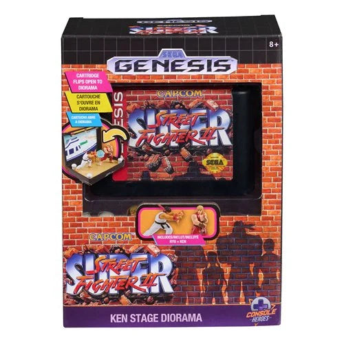 Console Heroes: Sega Genesis Street Fighter 2 Cartridge Diorama Playset