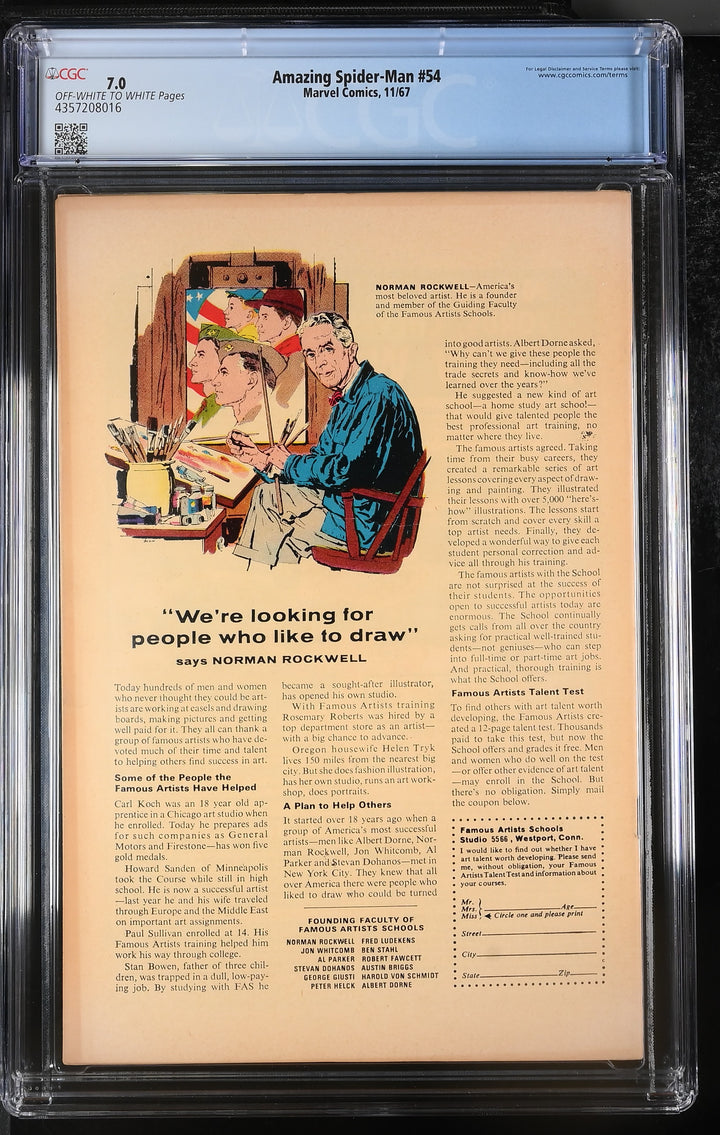 Amazing Spider-Man #54 CGC 7.0
